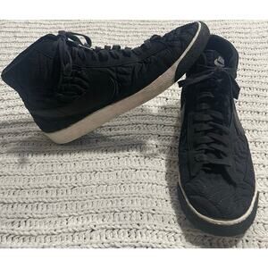 Nike Blazer Mid Premium SE Quilted Sneakers Womens US 11 EU 43 Black 857664 001